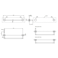 Gessi Tondo полотенцедержатель для крепления на стекло. 45 см, цвет: Black XL - Gidratop.ru изображение