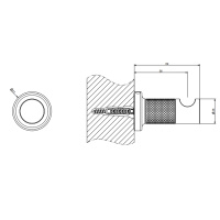 GESSI INCISO крючок настенный, цвет: brushed brass pvd - Gidratop.ru изображение