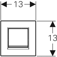 Клавиша Geberit Sigma 116.017.KH.1 Type 30, панель и клавиша - хром глянцевый, декор - хром матовый - Gidratop.ru изображение