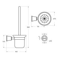 LIBERTY CZR-F-8990 Щетка для унитаза подвесная - Gidratop.ru изображение