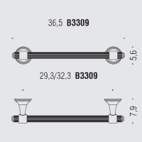 Colombo Hermitag Полотенцедержатель 36.5 см, цвет: хром - Gidratop.ru изображение
