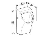 Писсуар Geberit Renova Plan 235100000, цвет белый - Gidratop.ru изображение