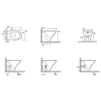 Унитаз напольный 55х36.5см, цвет: белый - Gidratop.ru изображение