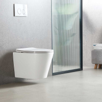 Унитаз подвесной Tornado Piatti VT1-11T безободковы, цвет белый, ультратонкое soft-close сиденье - Gidratop.ru изображение