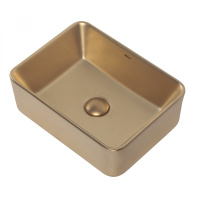 Раковина накладная ABBER Rechteck AC2213MMG золото матовое - Gidratop.ru изображение