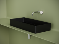 Раковина накладная прямоугольная 801x361x130, цвет черный матовый - Gidratop.ru изображение