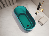 Прозрачная ванна ABBER Kristall AT9706Aquamarin бирюзовая - Gidratop.ru изображение