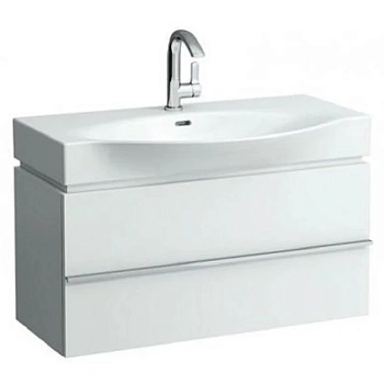 Тумба под раковину Laufen Palace 90 см, подвесная, 2 ящика, белый матовый, 4.0125.2.075.463.R