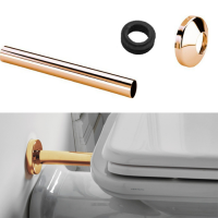 Набор для подключения скрытого смывного бачка к напольному унитазу d=40мм, цвет: золото - Gidratop.ru изображение