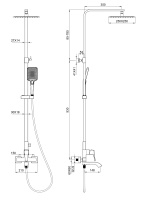 Душевая система WONZON & WOGHAND FLEX, Брашированное золото (WW-88047072-BG) - Gidratop.ru изображение