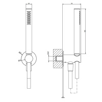 GESSI 316 душевой комплект, +  вывод, держатель, шланг 1,50 м и душевая лейка, цвет: brushed copper pvd - Gidratop.ru изображение