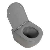 Унитаз подвесной безободковый BelBagno COLORATO BB062CHR-GR/BB062SC-GR - Gidratop.ru изображение