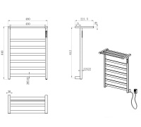 Полотенцесушитель электрический WONZON & WOGHAND FRANKFURT, Брашированное золото (WW-A1026-BG) - Gidratop.ru изображение