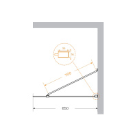 душевая перегородка универсальная LIBERTA-L-1-TB-85-C-NERO - Gidratop.ru изображение