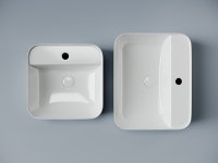 Умывальник чаша накладная квадратная Element 390x390x140мм - Gidratop.ru изображение