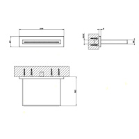 Gessi Rettangolo каскадный излив для душа настенный, для монтажа с удаленным управлением (не входит в комплект), цвет: шлифованная сталь - Gidratop.ru изображение