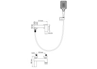 Смеситель для ванны с душем WONZON & WOGHAND CUBE 2.0, Черный матовый (WW-88037068-MB) - Gidratop.ru изображение