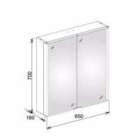 Зеркало-шкаф Keuco Royal Match 12801 171301 65x70x16 см с подсветкой - Gidratop.ru изображение