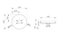 Раковина накладная ABBER Stein AS2604Blau голубая - Gidratop.ru изображение