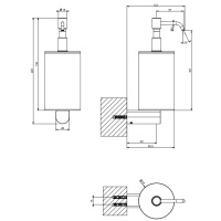 GESSI Rilievo дозатор для жидкого мыла настенный, цвет: черный/хром - Gidratop.ru изображение