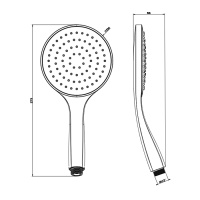 Gessi Rettangolo душевая лейка с защитой от известкового налёта, цвет: Black Metal Brushed PVD - Gidratop.ru изображение