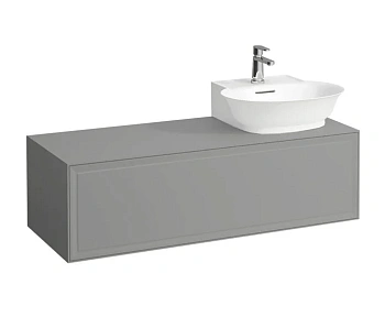 Тумба под раковину Laufen New Classic 117.5 х 45.5 х 34.5 см, 4.0608.6.085.627.1, подвесная, серый, вырез справа