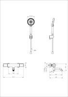 Смеситель для ванны с душем и термостатом WONZON & WOGHAND INN 2, Хром (WW-A2006-A1-CR) - Gidratop.ru изображение