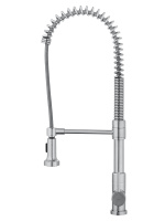 Смеситель для кухни высокий с выдвижным изливом WONZON & WOGHAND Хром (WW-422903-CR) - Gidratop.ru изображение