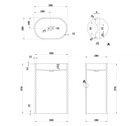 Раковина отдельностоящая ABBER Stein AS2550 белая матовая - Gidratop.ru изображение