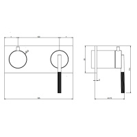 Gessi Ingranaggio встраиваемый однорычажный смеситель на 2 выхода с перекл. (внешние части), цвет: Finox Brushed Nickel - Gidratop.ru изображение