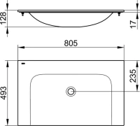 Раковина Keuco Plan 32960 318000 80.5 x 49.3 см без отверстия под смеситель - Gidratop.ru изображение