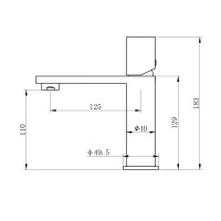 Смеситель для раковины WONZON & WOGHAND,  Брашированный никель (WW-101-BS) - Gidratop.ru изображение