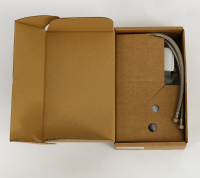 LEAF-LC1-L-NOP Смеситель для накладной раковины однорычажный, с донным клапаном, исполнение Чёрный матовый - Gidratop.ru изображение