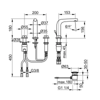 Смеситель Keuco Edition 400 51515010000 для раковины, с донным клапаном, цвет хром - Gidratop.ru изображение