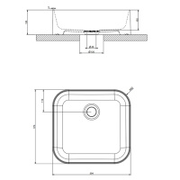 GESSI Rilievo раковина керамическая накладная 394х374х102 мм, цвет белый - Gidratop.ru изображение