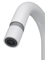 Смеситель для раковины с выдвижным изливом WONZON & WOGHAND, Белый матовый (WW-FE01L212-MW) - Gidratop.ru изображение