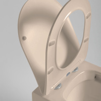 Унитаз подвесной Piatti VT1-11SMC, цвет капучино матовый, ультратонкое soft-close сиденье - Gidratop.ru изображение