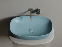 Умывальник чаша накладная овальная (цвет Зеленый Матовый) Element 600x380x138мм - Gidratop.ru изображение