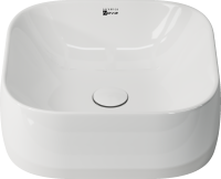 Умывальник чаша ELEMENT2 накладная квадратная 390x390x145мм - Gidratop.ru изображение