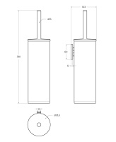RELAX-TBS-M-IN Ёршик для унитаза, подвесной, исполнение сатин - Gidratop.ru изображение