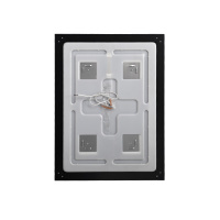 Зеркало в алюминиевой раме со встроенным светильником и сенсорным выключателем по периметру рамы, SPC-KRAFT-600-800-SENS-NERO, 600x800x32 мм - Gidratop.ru изображение