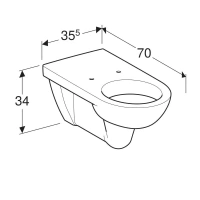 Подвесной унитаз Geberit Renova Comfort 208520000, белый - Gidratop.ru изображение