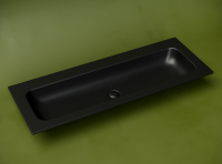 Раковина накладная мебельная Grace прямоугольная, без отверстия под смеситель 1210x457x137 мм, цвет черный матовый, арт. CN7016MBwx - Gidratop.ru изображение