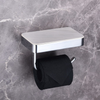 Бумагодержатель с полкой для телефона ABBER Westen AA1730 хром - Gidratop.ru изображение