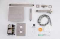 Душевая система ABBER Daheim AF8250SP скрытого монтажа с изливом, термостат, сатин - Gidratop.ru изображение