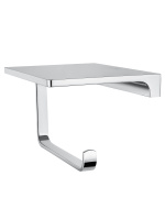 Держатель для туалетной бумаги с полкой WONZON & WOGHAND ECLIPSE, Хром (WW-9126-CR) - Gidratop.ru изображение