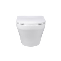 Унитаз подвесной Edge-M VT1-37 безободковый, цвет белый, ультратонкое soft-close сиденье - Gidratop.ru изображение