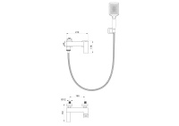 Смеситель для ванны с душем WONZON & WOGHAND FIT, Темный графит (WW-88639009-BGM) - Gidratop.ru изображение