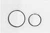 Смывная клавиша GEBERIT Sigma 21 115.884.SI.1 (стекло белое, глянцевый хром) - Gidratop.ru изображение