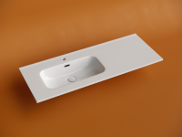 Раковина накладная мебельная CERAMICANOVA Element с отверстием под смеситель чаша слева 1210x465x180 мм цвет белый CN7006L - Gidratop.ru изображение